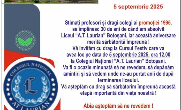 PROMOTIA 1995_REINTALNIRE SEPT 2025